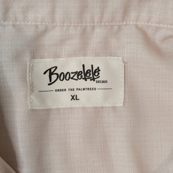 Boozelele Shirt Mens XL Pink Short Sleeve Button Up Route 66 Road trip USA - Picture 3 of 7
